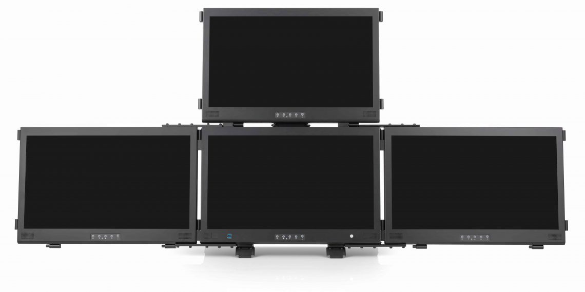 Quad display portable workstation