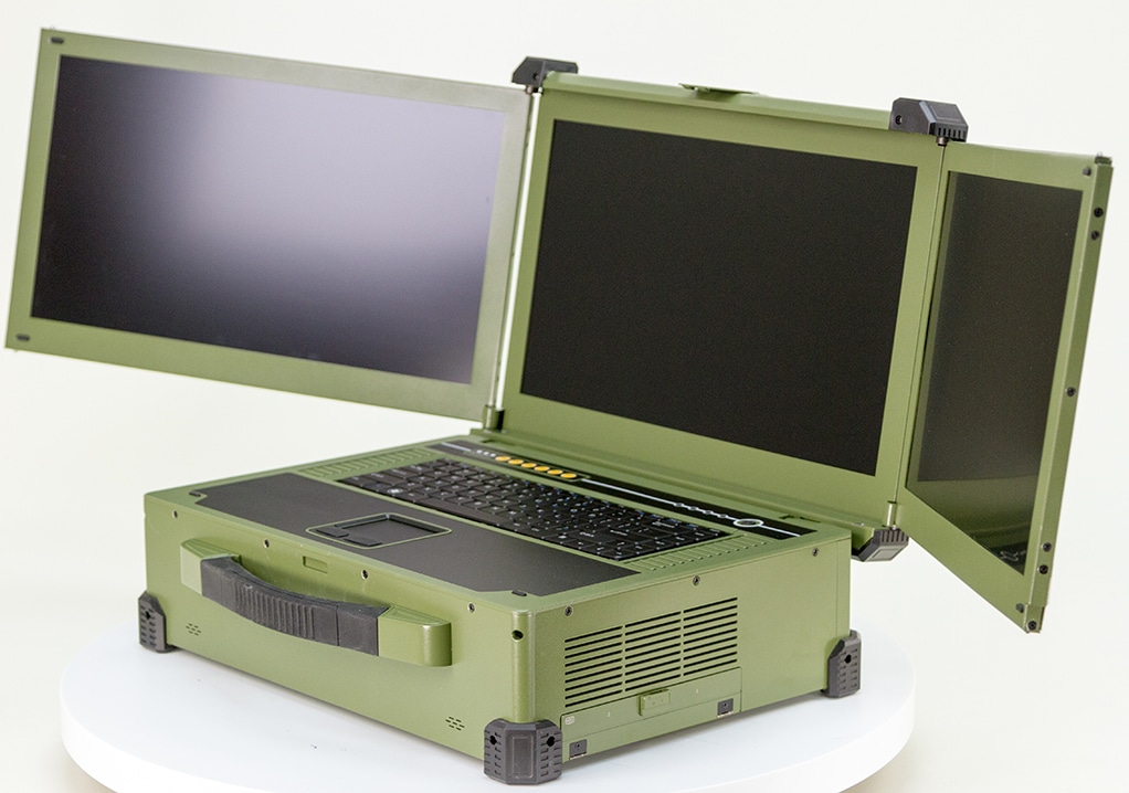 Three Screen Mil-DTL-901E laptop (rugged)